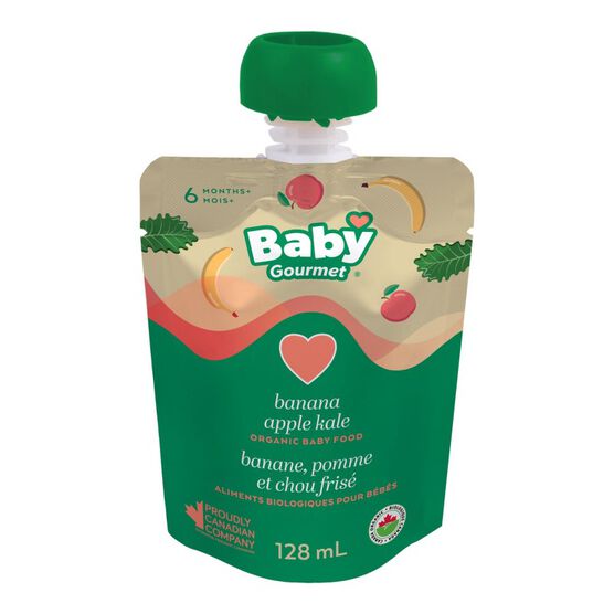 Baby Gourmet Baby Food Stage 1 - Banana Apple Kale - 128ml | London Drugs