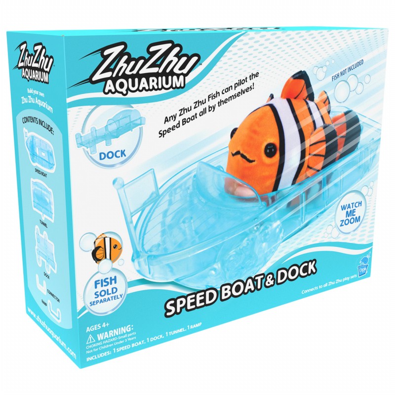 ZhuZhu Aquarium Fish Toy - Speed Boat & Dock