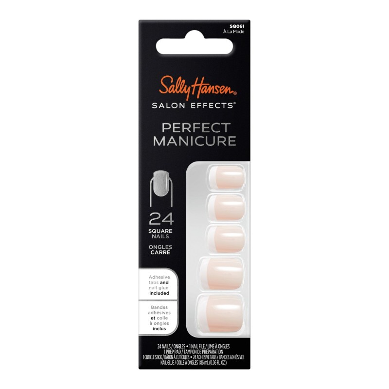 Sally Hansen Salon Effects Perfect Manicure False Nails Kit - Square - A La Mode (SQ061) - 24's