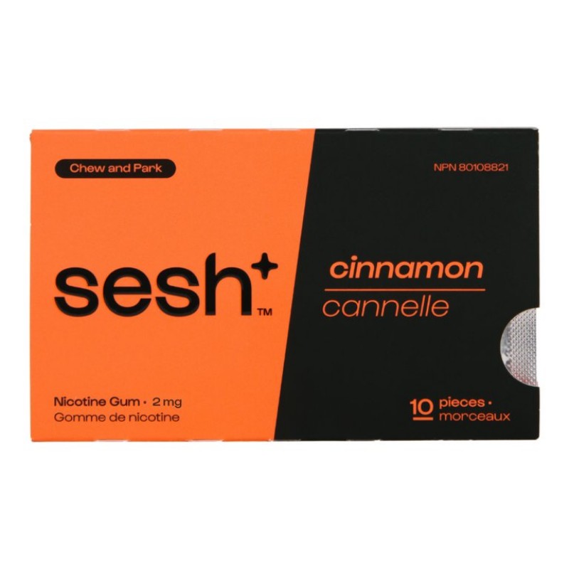 Sesh+ Nicotine Gum - Cinnamon - 2mg - 10's