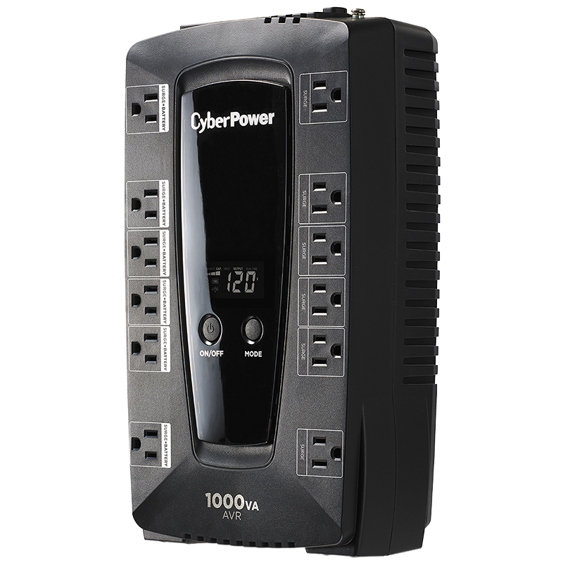 CyberPower 1000VA UPS AVR 12-Outlet - Black - LE1000DG