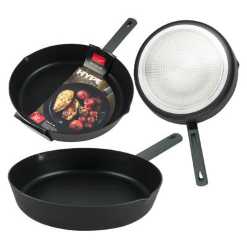 Hype Non-Stick Fry Pan - Black - 12.5 Inch