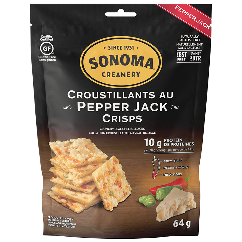 Sonoma Creamery Cheese Crisps Pepper Jack 64g London