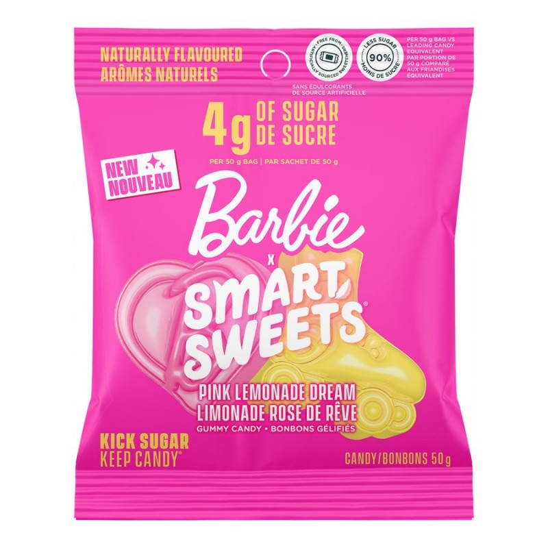 SmartSweets x Barbie Pink Lemonade Dream Chewing Candy - 50g