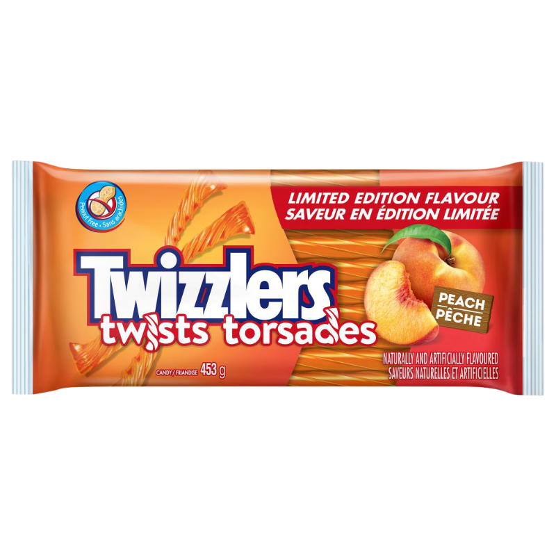 TWIZZLERS Twists Peach Flavored Candy