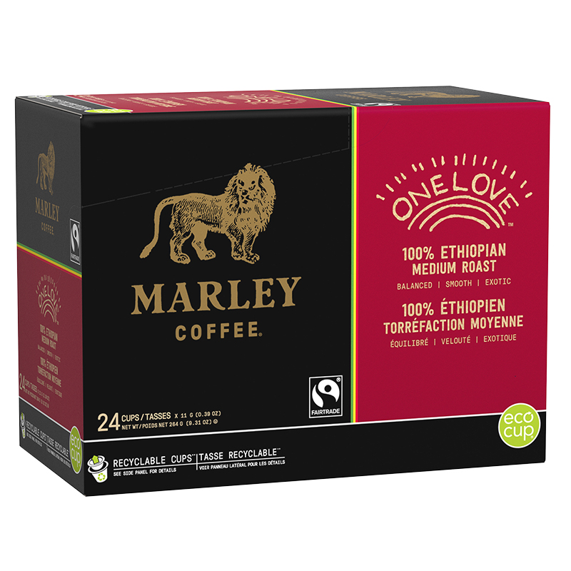 Marley Coffee One Love - 100% Ethiopian Medium Roast - 24s