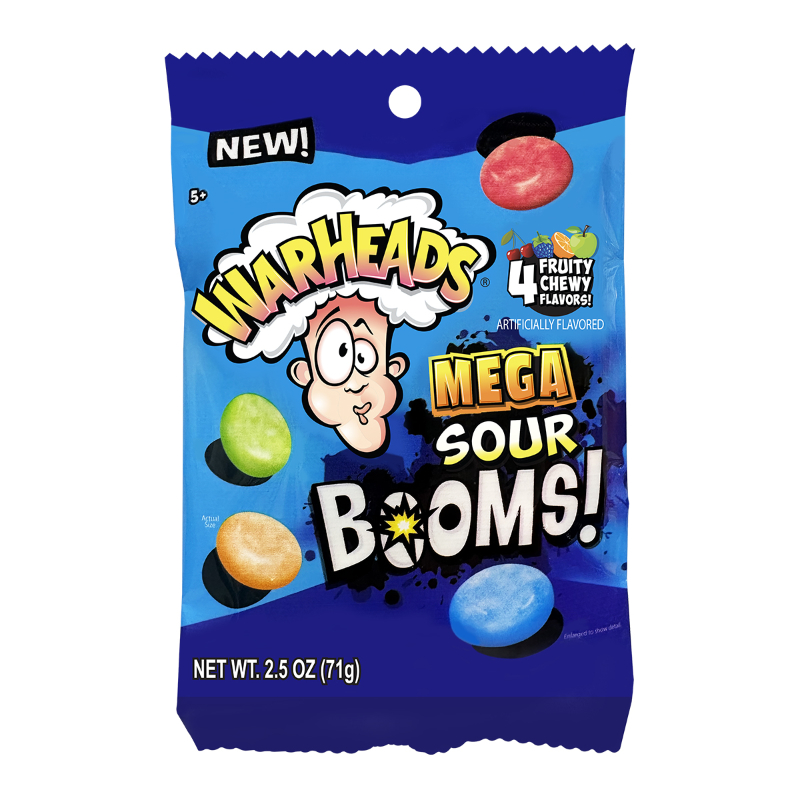 Warheads Sour Boom Fruits Chews - 71g