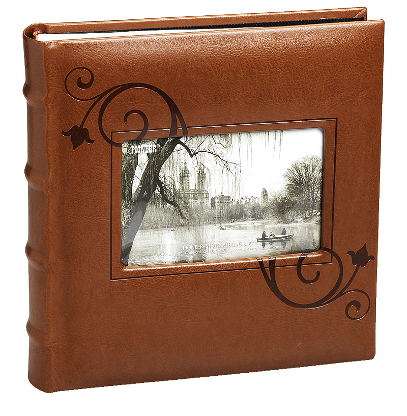 Pioneer Embossed Leatherette Cover Photo Album - Brown - 2UP