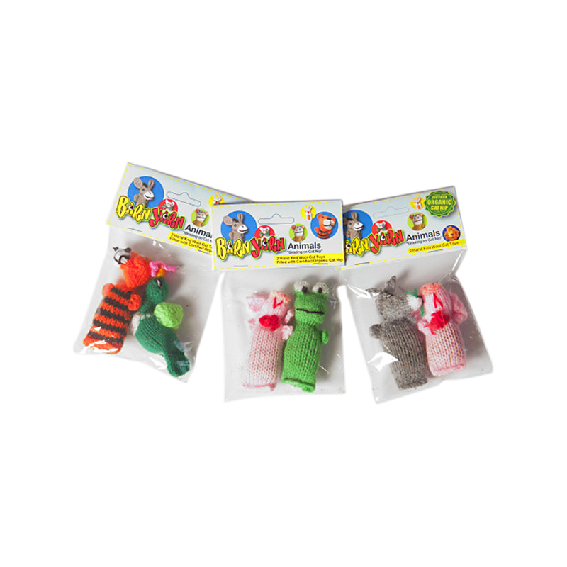 Chilly Dog Barn Yarn Cat Nip Toy - 2 pack - Assorted