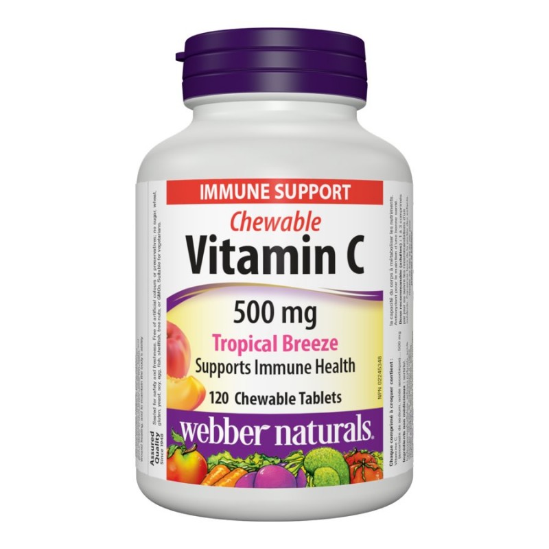 Webber Naturals Tropical Breeze Vitamin C Chewable Tablets - 500mg - 120's