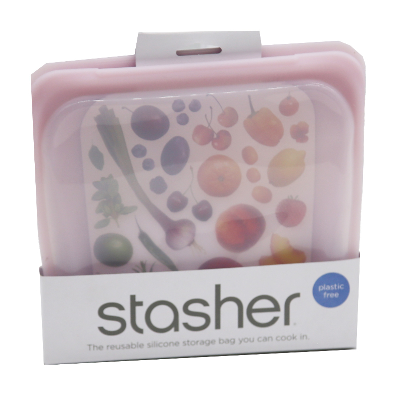 Stasher Reusable Sandwich Storage Bag - Rose Quartz