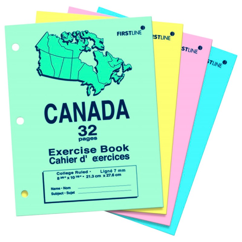 Firstline Canada Exercise Book - 4 pack/32 pages