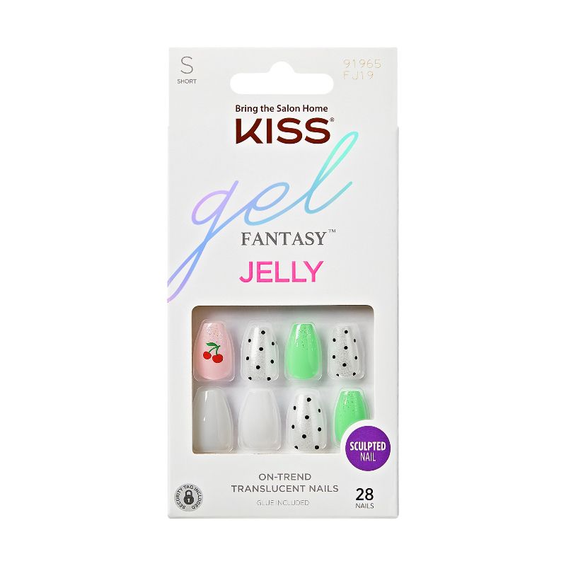 Kiss gel FANTASY Jelly Sculpted Nail Set - Short - Coffin - Jelly Baby ...