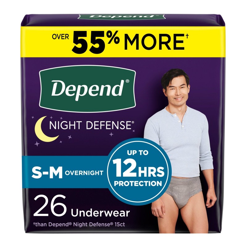 Depend Fresh Protection Night Defense Incontinence Underwear for Men