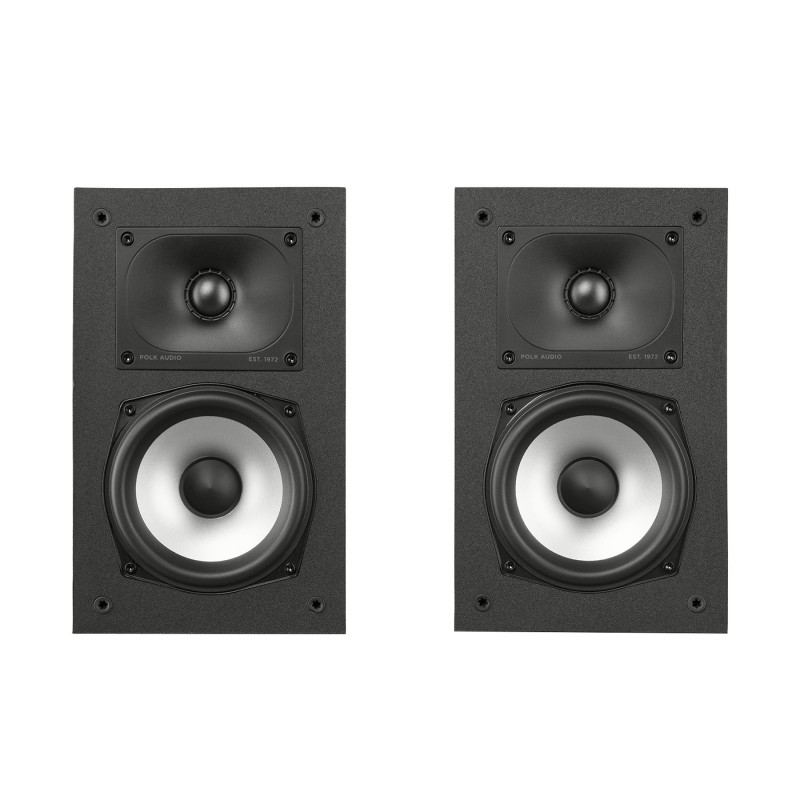 Polk High-Resolution Bookshelf Speakers - Pair - Black - Monitor XT15