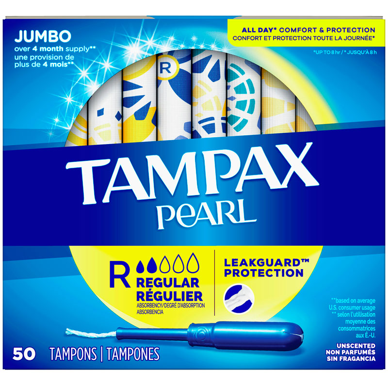 Tampax Pearl Tampons - Regular - 50s