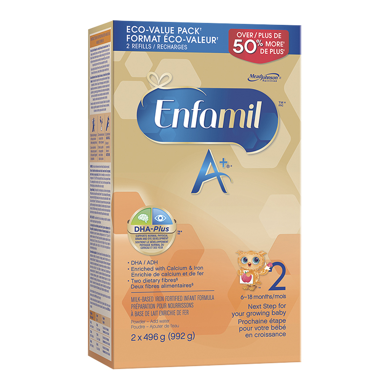 Enfamil A+ 2 Powder Infant Formula Refill - 2 x 496g