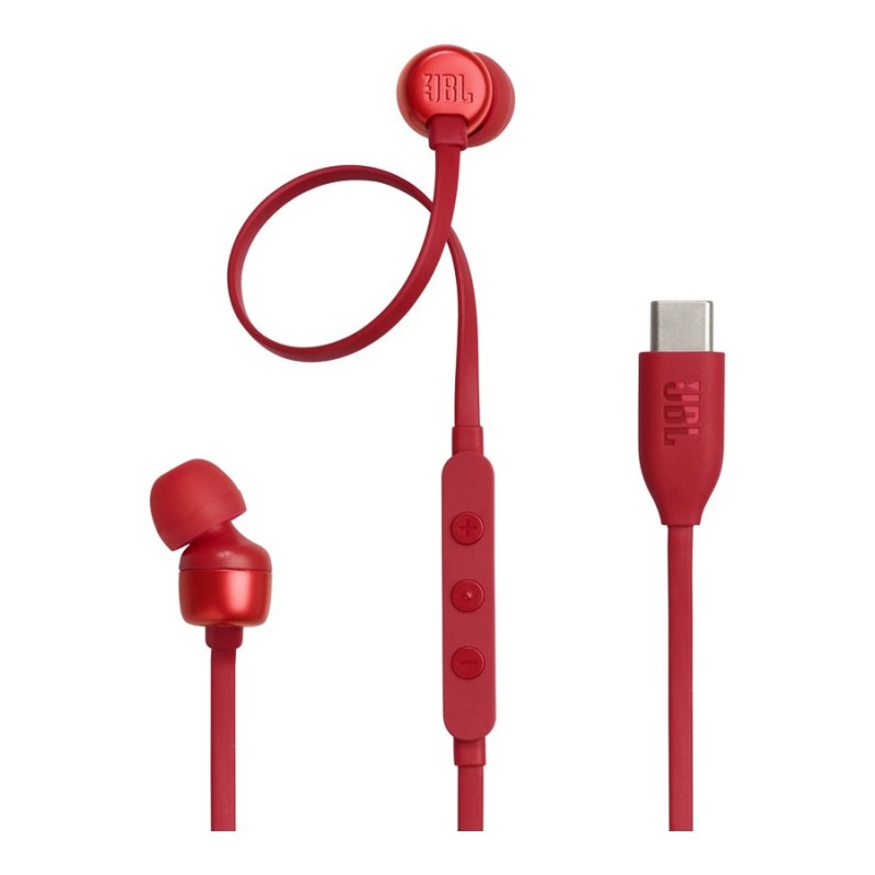 JBL TUNE 310C USB-C Earphones - Red - JBLT310CREDAM