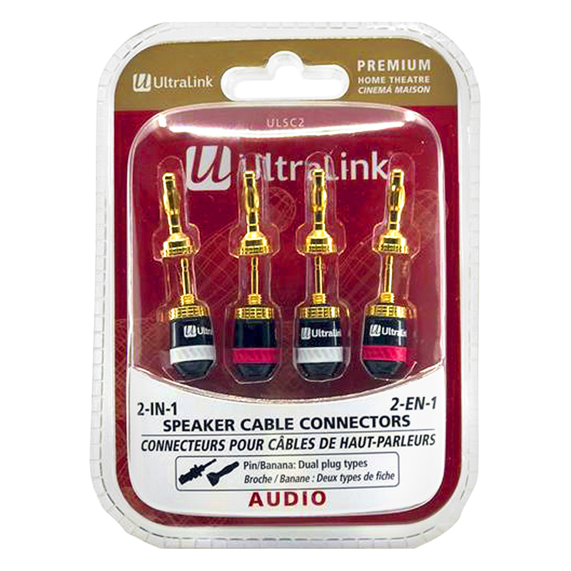UltraLink 2-in-1 Premium Speaker Cable Connectors - ULSC2