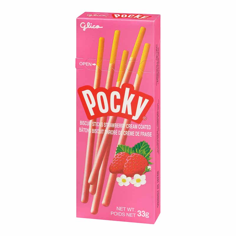 Glico Pocky Cream Coated Biscuit Sticks Strawberry 33g London Drugs 5818