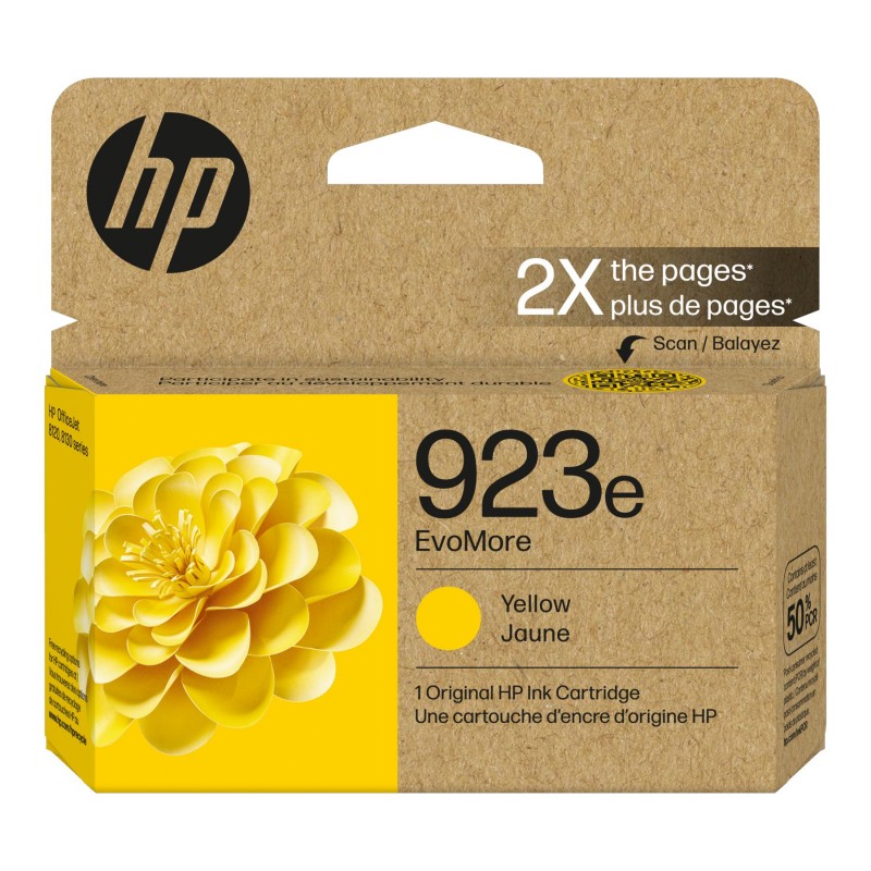 HP 923e EvoMore Ink Cartridge - Yellow - 4K0T6LN