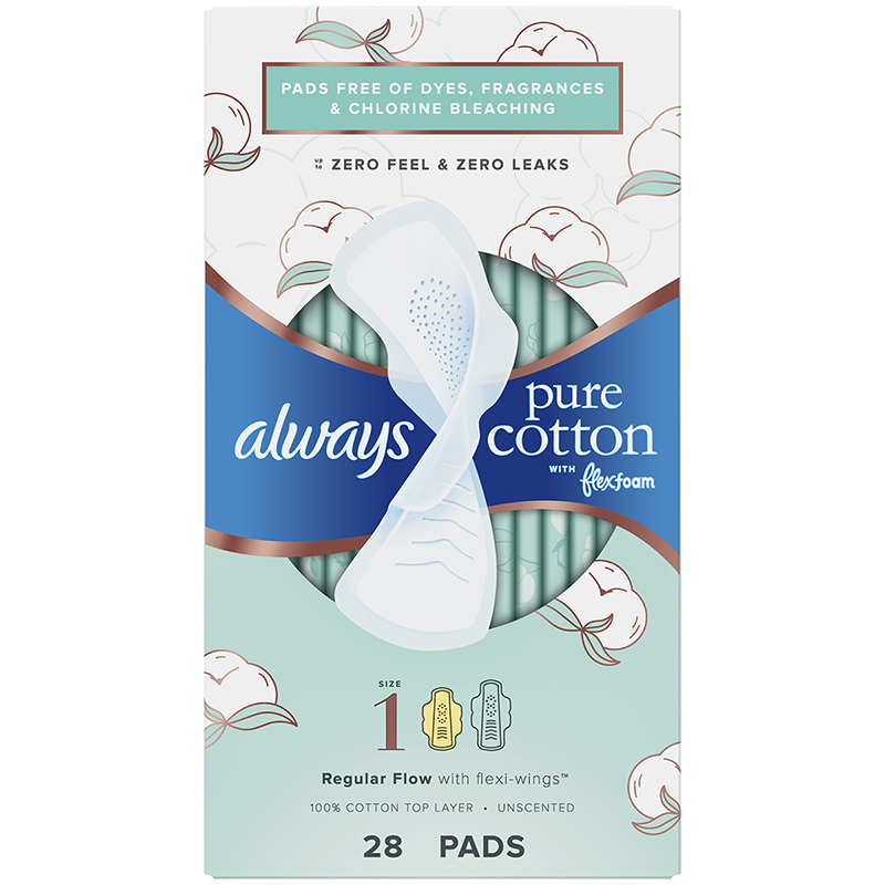 pure cotton pads for periods