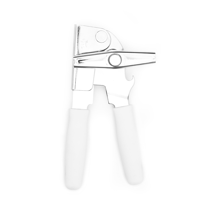 SWING A WAY Can Opener Compact Manual Steel Cushion Grip Kitchen Gadget -  White