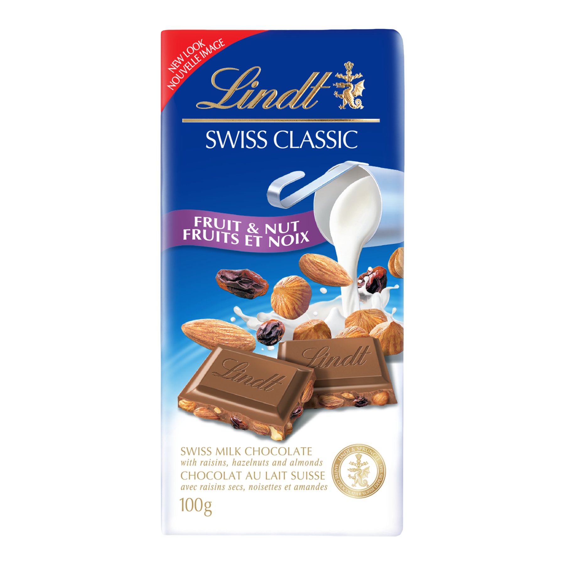 Lindt Swiss Classic Bar Raisin Hazelnuts And Almonds 100g London Drugs 5616