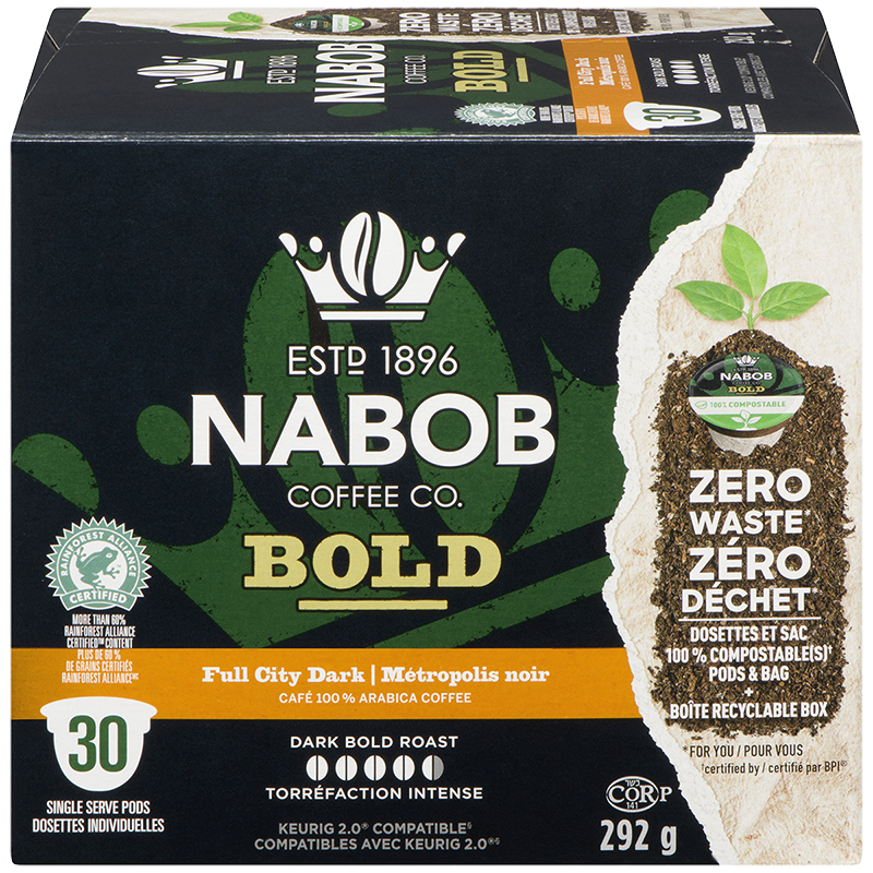 Nabob Coffee Pods - Full City Dark Roast - 30s
