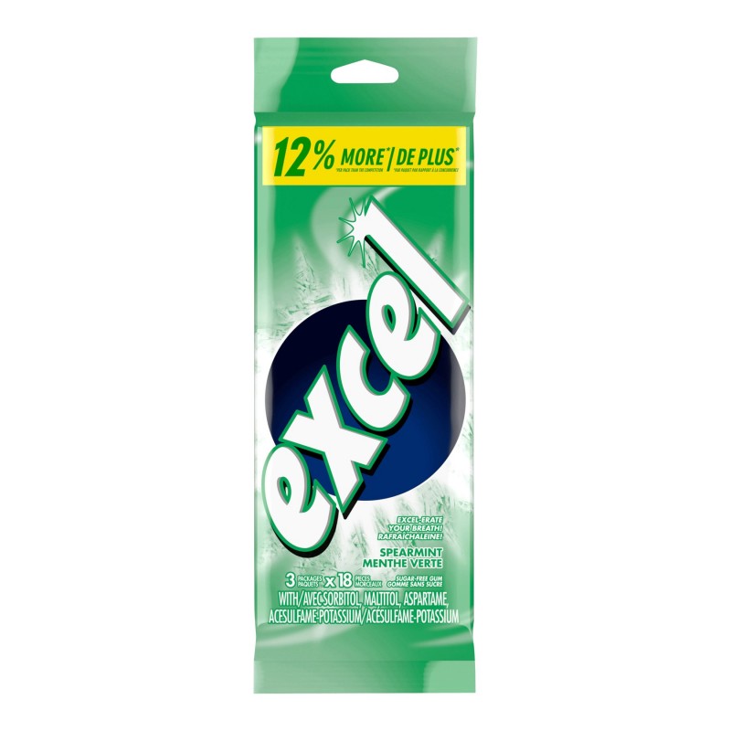 Excel Gum - Spearmint - 3 pack