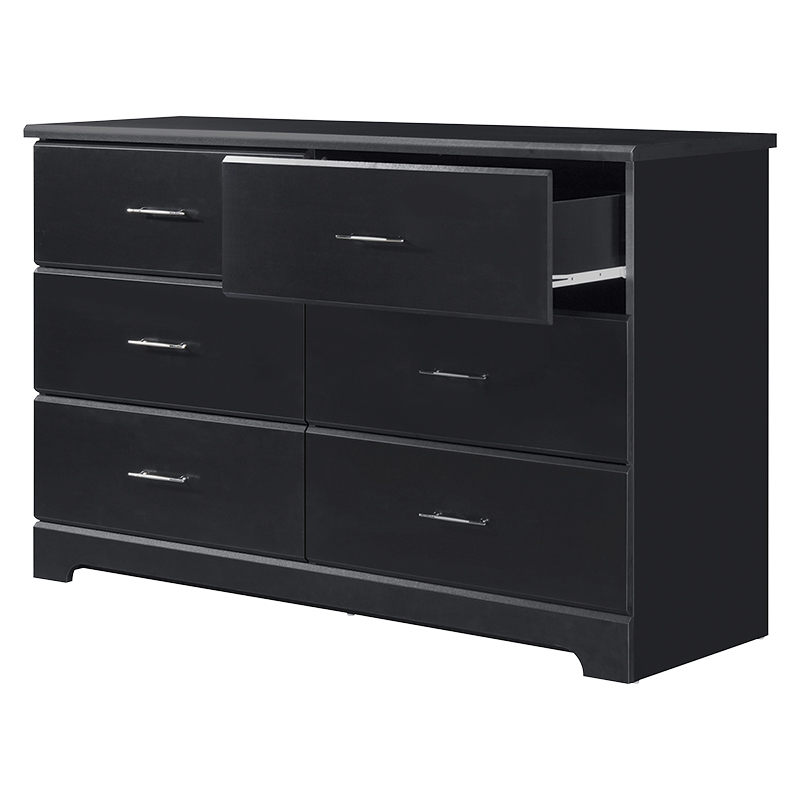 S/C BROOKSIDE DRESSER BLACK 6 DRAWER