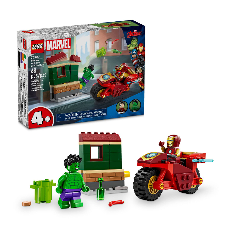 LEGO Marvel - Iron Man with Bike and The Hulk