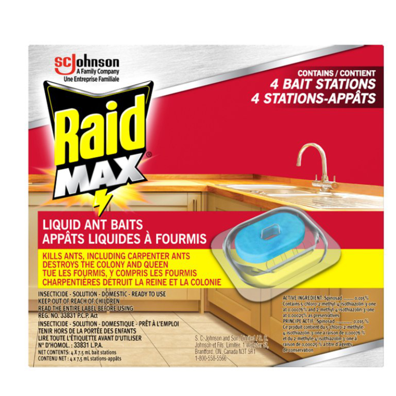 Raid Max Ant Insecticide Baits - 4's