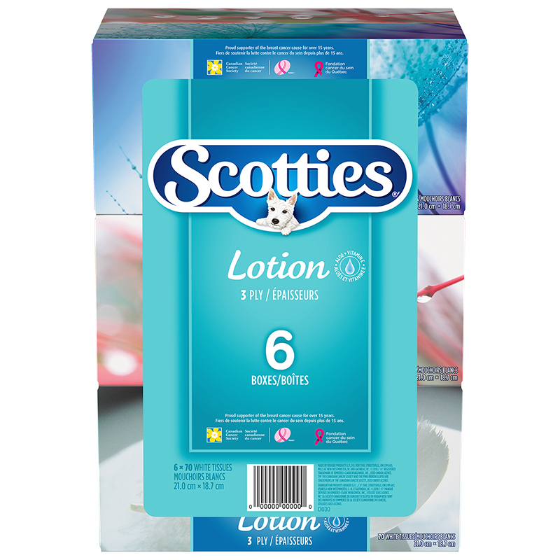 Scotties Lotion Facial Tissues - 6 x 70's