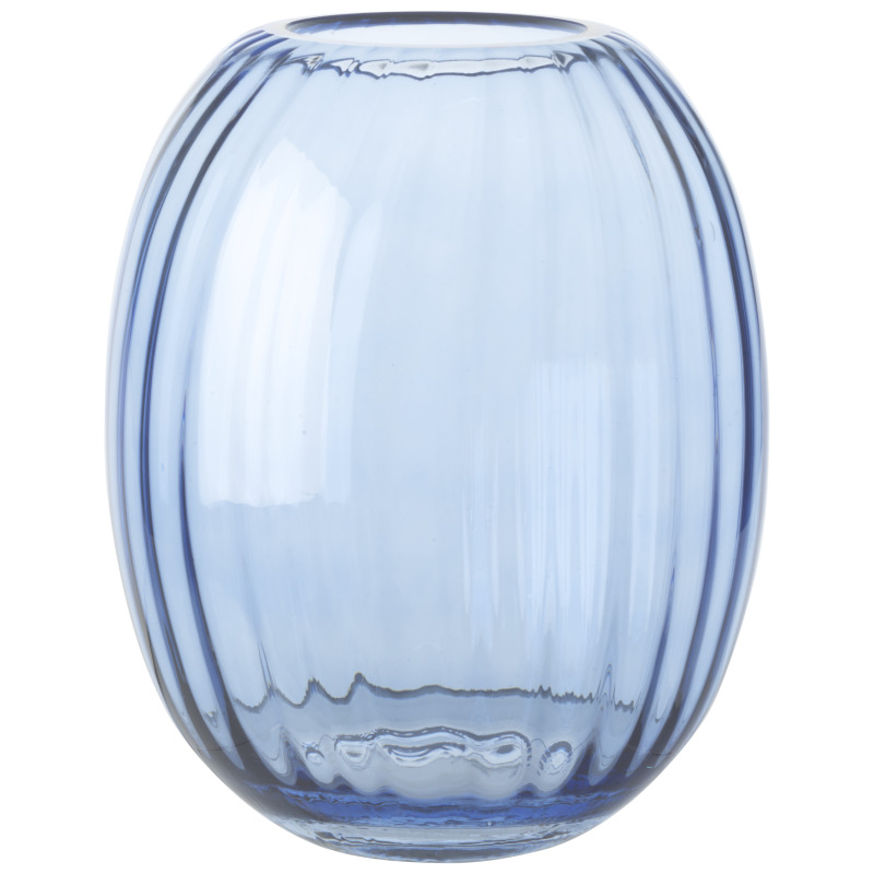 Collection by London Drugs Glass Vase Blue Francesca Dia- Grey - 20x25cm