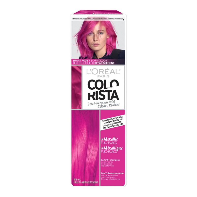 L'Oreal Paris Colorista Semi-Permanent Hair Colour - Metallic Fuschia