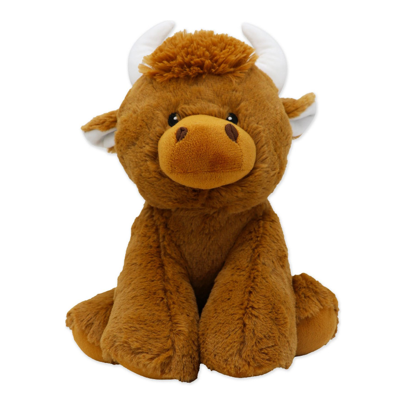 Baby Mode Plushies Highland Cow Plush Toy - Brown - 11 Inch