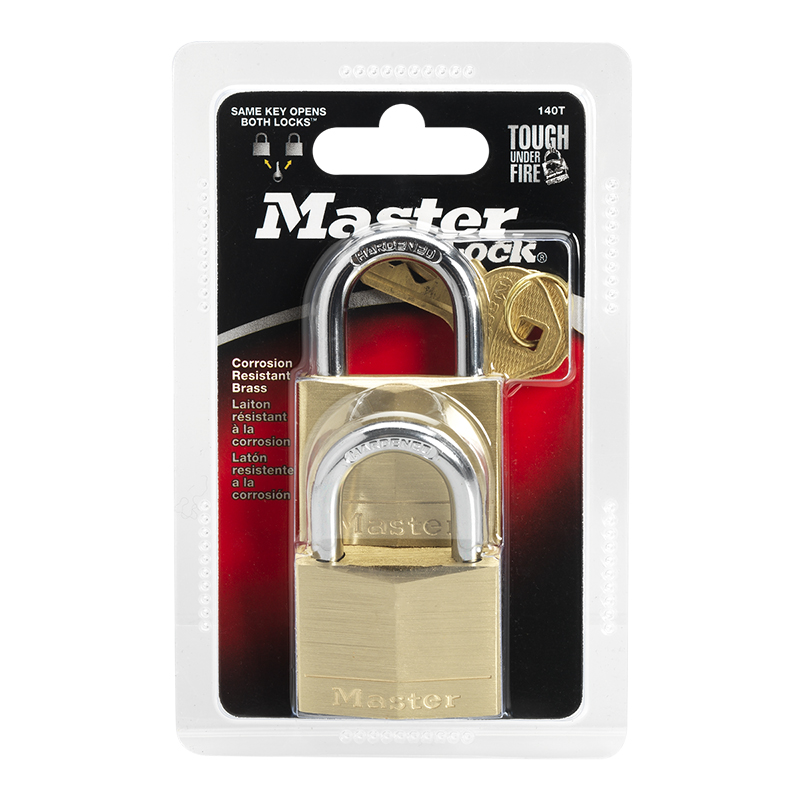 Master Lock Solid Brass Padlocks - 2 Pack