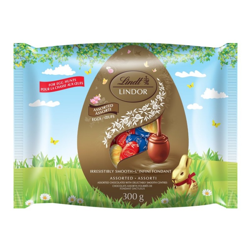 LINDOR Mini Chocolate Candy Eggs - Assorted - 300g