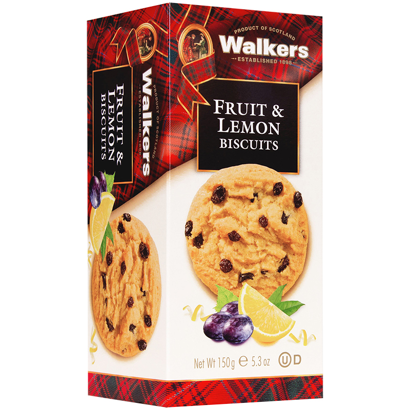 Walkers Fruit & Lemon Biscuits - 150g