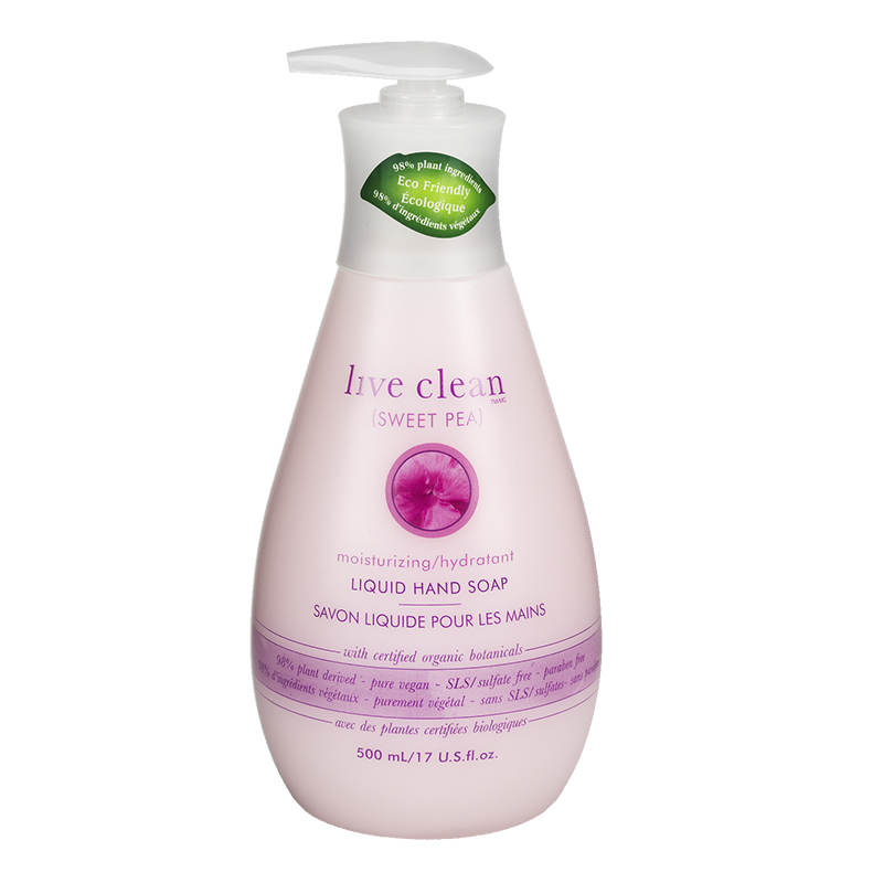 Live Clean Moisturizing Liquid Hand Soap Sweet Pea 500ml London Drugs