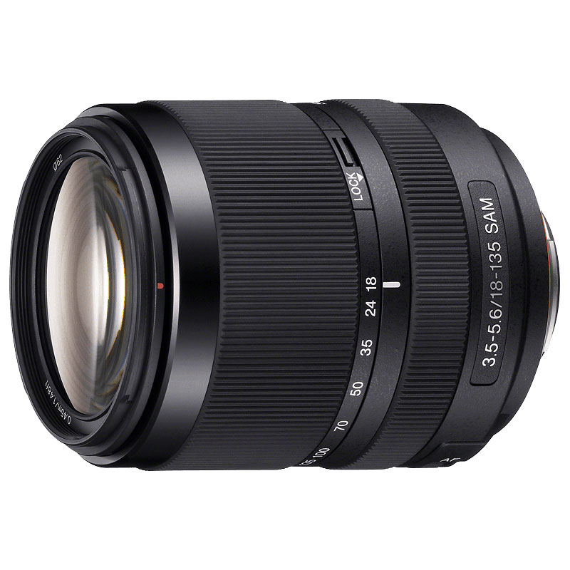 Sony DT 18-135mm F3.5-5.6 SAM Zoom Lens - Black - SAL18135 - Open Box or  Display Models Only