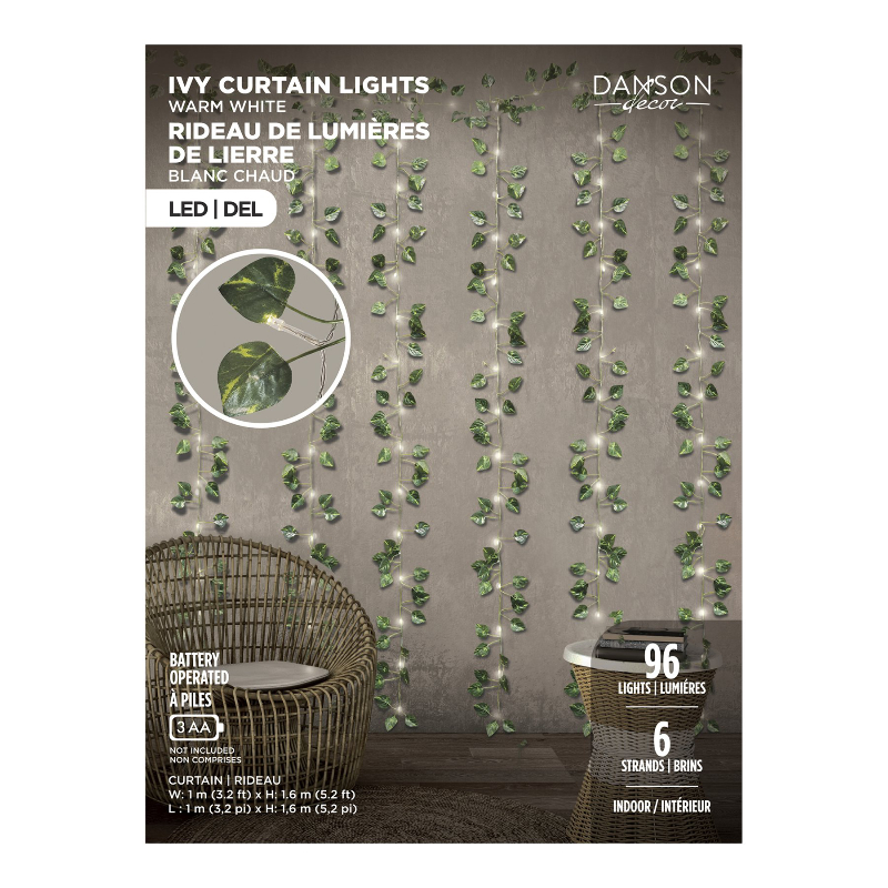 Danson Decor LED String Lights - Ivy Curtain - 96 Lights