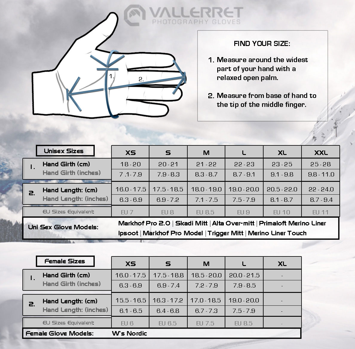 Complete the male female equivalent. Vallerret Ipsoot. Перчатки 2 hands Размеры. 6 Inch Girth.