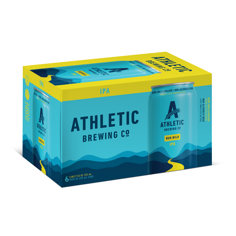 Athletic Brewing Co. IPA Non Alcoholic Beer - Run Wild - 6X355ml