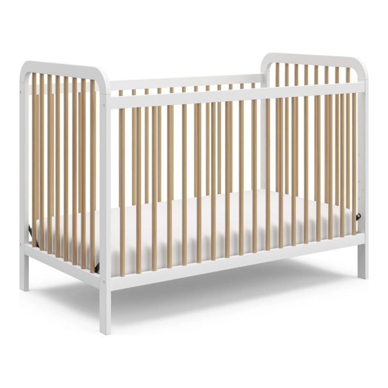 Storkcraft Pasadena 3-in-1 Convertible Crib - White/Driftwood