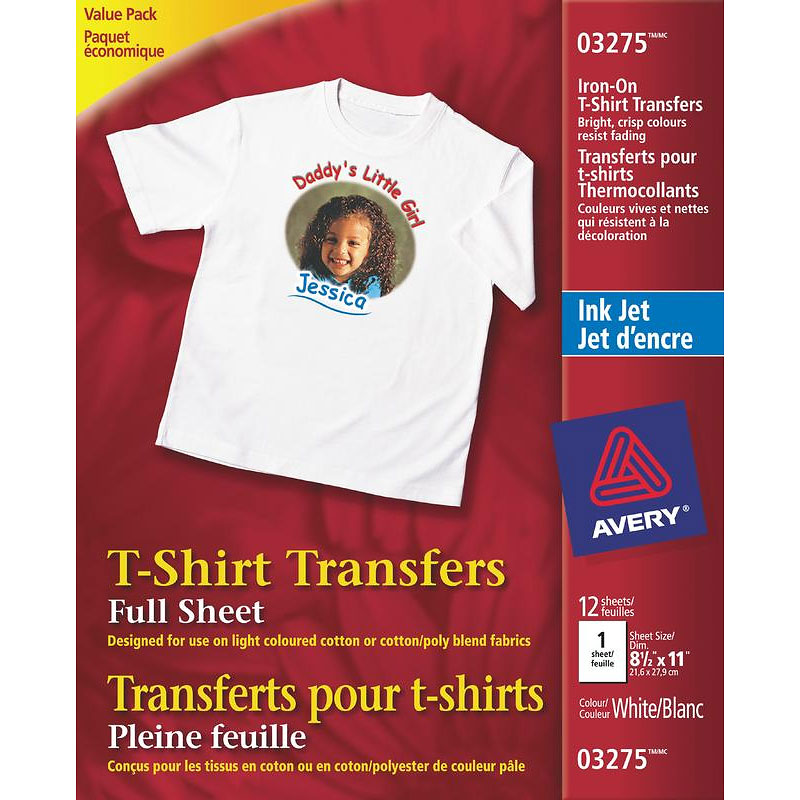 Avery T-Shirt Transfers - White - 12's - 3275 | London Drugs