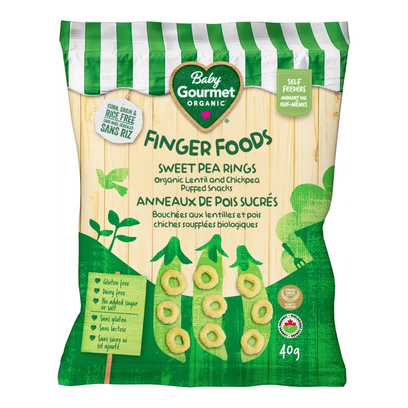 Baby Gourmet Finger Foods - Sweet Pea Rings - 40g