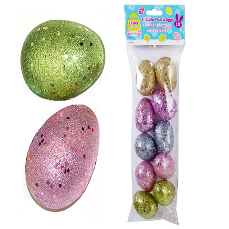Easter Fillable Plastic Eggs - 2.5 inch / 10 pack