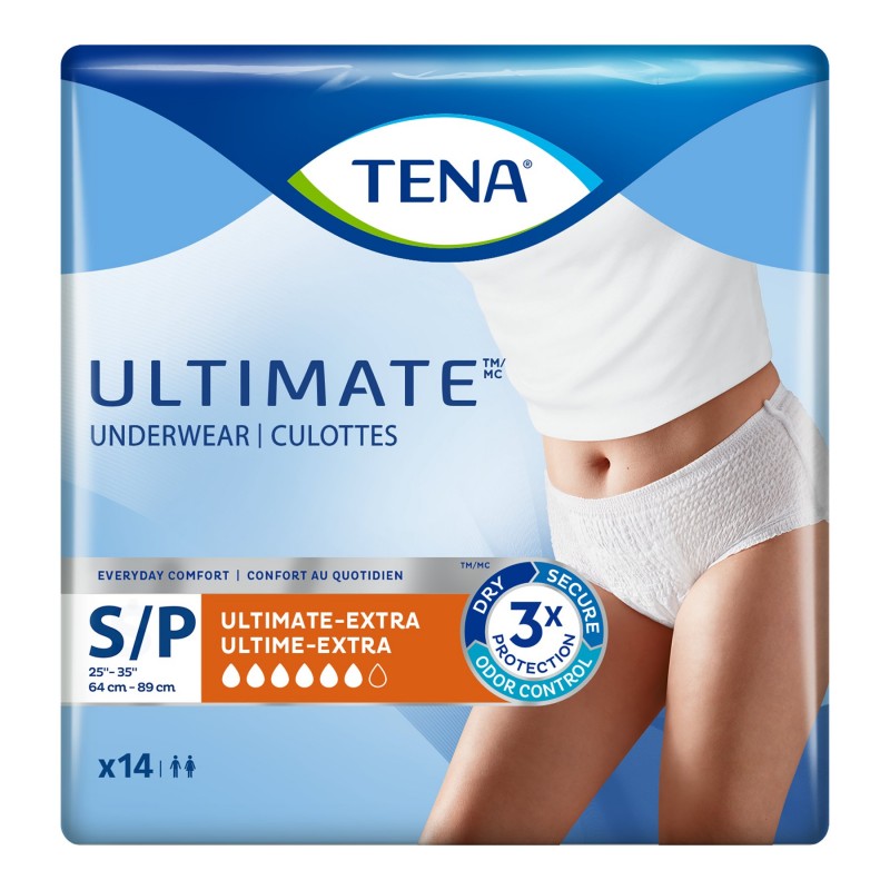 Tena Unisex Underwear Ultimate-Extra - Small - 14's | London Drugs